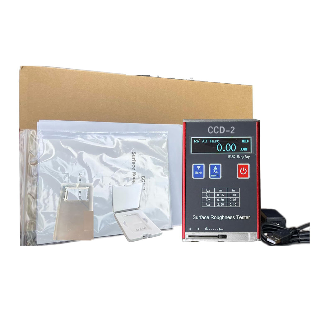 VTSYIQI Surface Roughness Tester Surface Roughness Machine Meter with 4 Testing Parameters (µm)Ra Rz Rq Rt Accuracy 0.01μm Measuring Range Ra Rq 0.05~15.0μm Rz Rt 0.1~50.0μm Indication Stroke Length 6mm