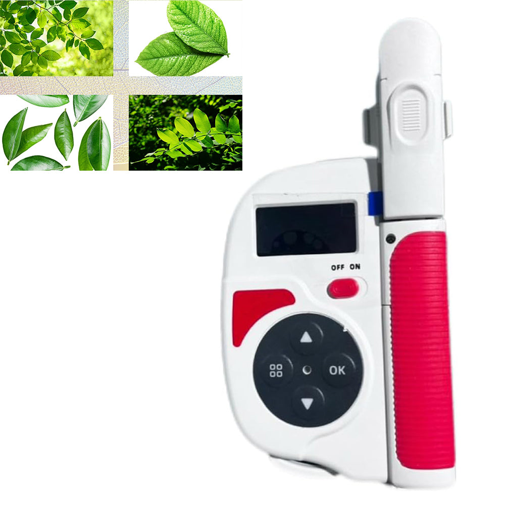 VTSYIQI Chlorophyll Concentration Meter Handheld Chlorophyll Meter with Measurement Area 2mm*2mm Accuracy Chlorophyll ±1.0SPAD Nitrogen ±5% Leaf Humidity ± 5% Leaf Temperature ± 0.5°C for Relative Content of Chlorophyll