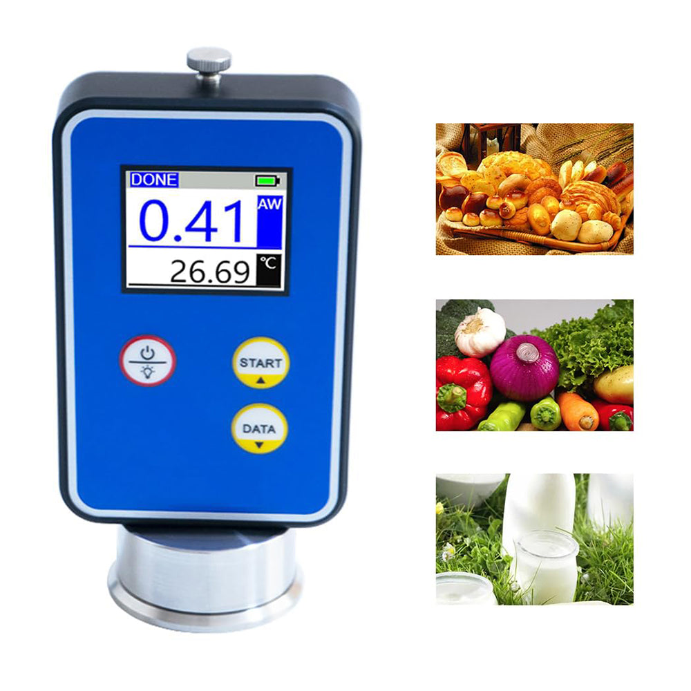 VTSYIQI Water Activity Meter Monitor Food AW Tester Water with Range 0.00-1.00aw Accuracy ±0.02aw Resolution 0.01 Data Memorized 99 Groups for Bread Milk Grain Vegetable Solid Liquid and Pasty Samples
