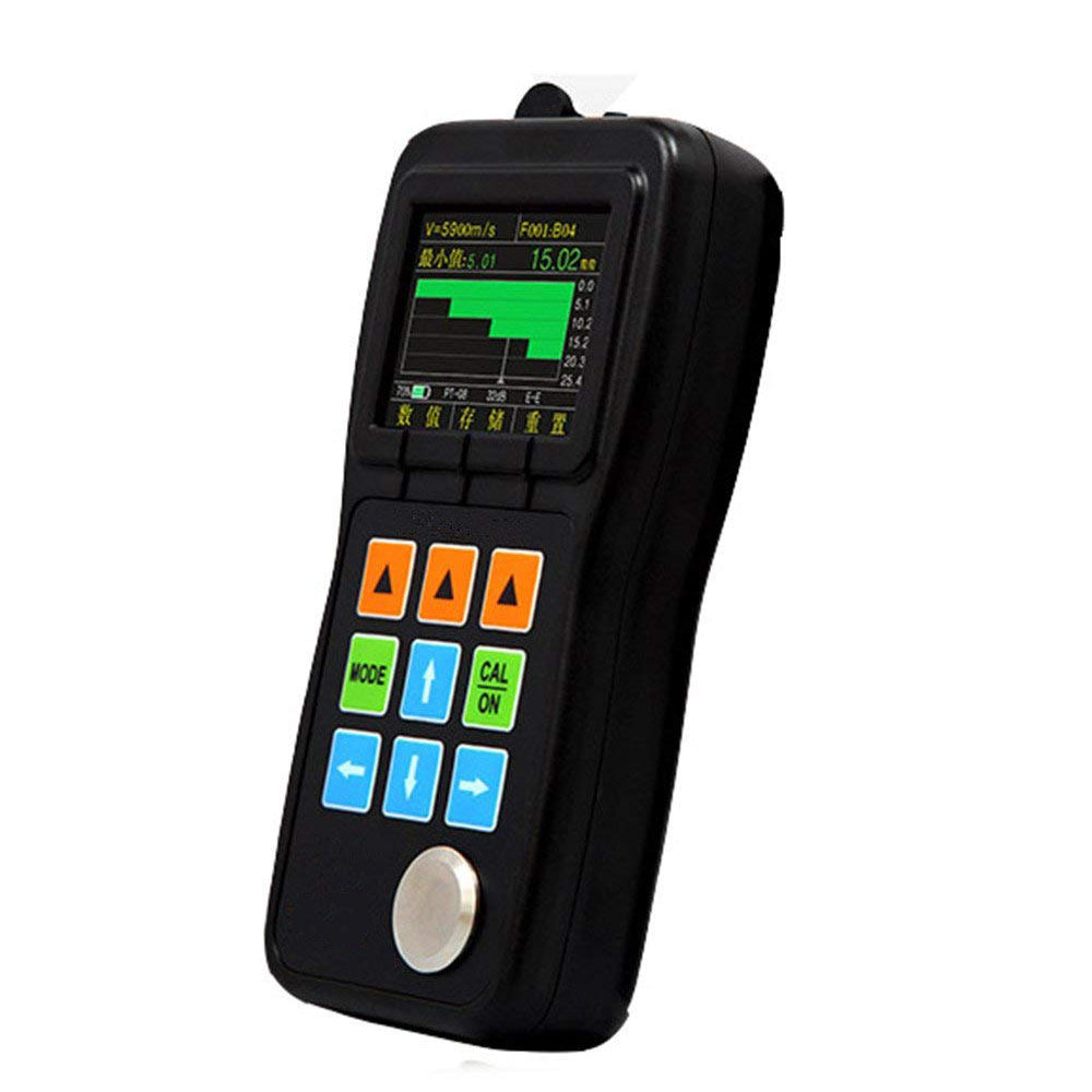 VTSYIQI A and B Scan Through Ultrasonic Thickness Gauge Through Coating with OLED Display Ultrasonic Thickness Tester Meter with Pulse Echo Principle