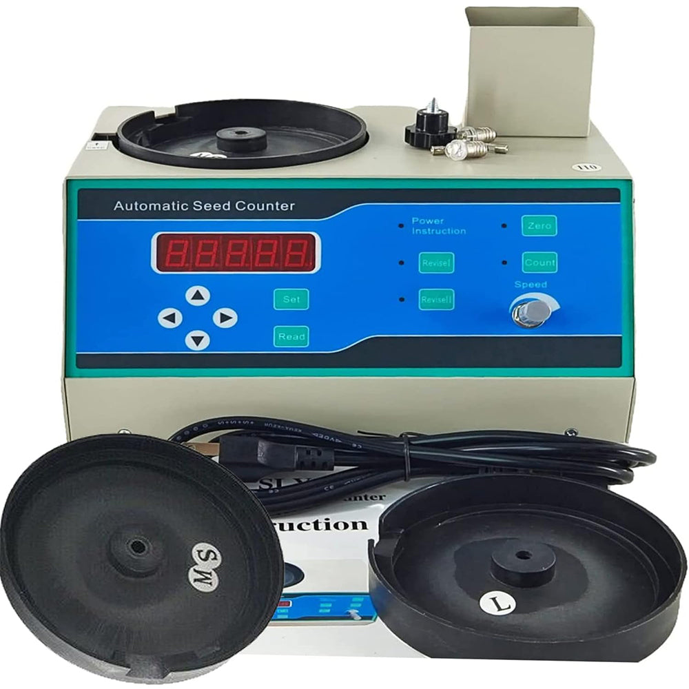 VTSYIQI Automatic Seed Counter Seed Counting Instrument with Counting Capacity Five 1~99999 2 Sample Plates Medium and Large Particles 2/1000 Small Particles 4/1000 for Large Medium Small Seeds