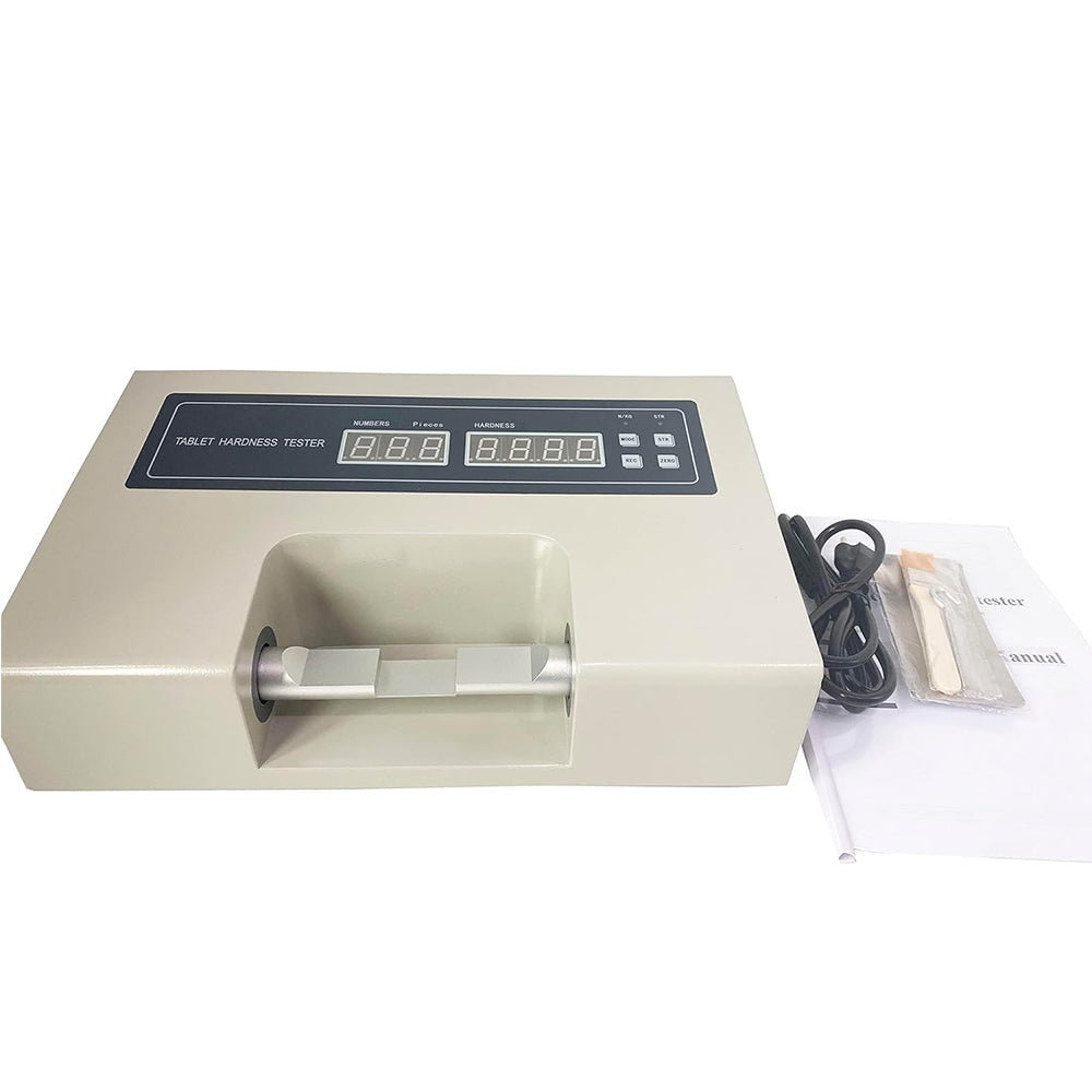 VTSYIQI Tablet Hardness Tester Gauge Durometer with Hardness Range 2 to 199.9N Accuracy ±1.5 Percent for Detecting Breaking Hardness of Tablet Automatic preset Number of Slices