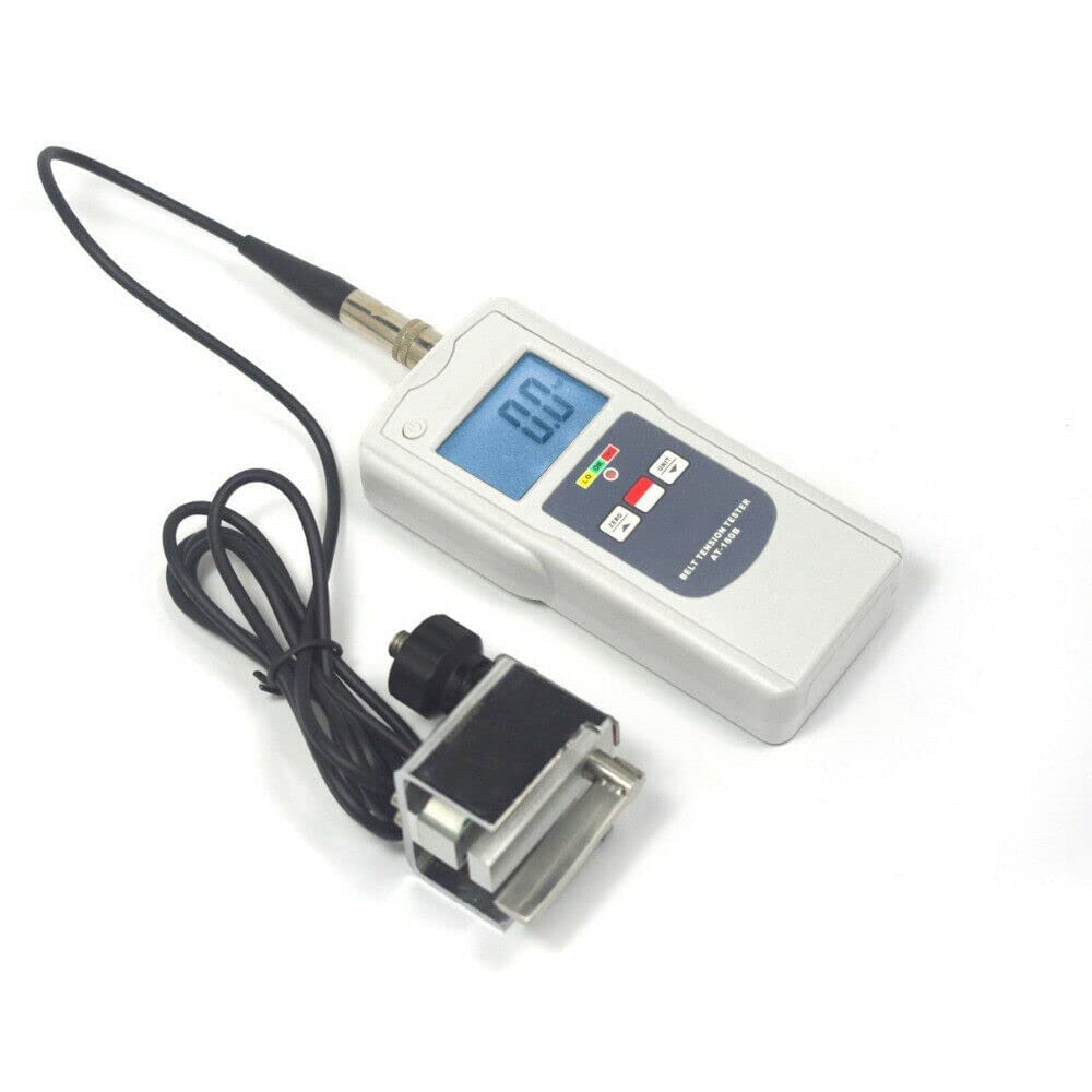 VTSYIQI Belt Tension Meter Belt Tension Measuring Instrument with Measuring Range 0-750N/0-120lb/0-77Kg/0-114Seems 3 State Indication Low OK High Maximum Load 850N Auto Switch Off And Manual Shutdown