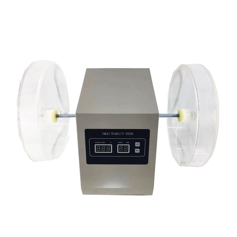 VTSYIQI Tablet Friability Tester Instrument Benchtop Friability Tester with Double Tube The Number of Turns is Adjustable (10~900) Fully Automatic Intelligent Control
