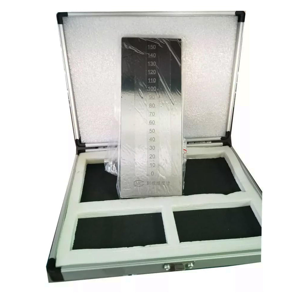 VTSYIQI Fineness Meter Precision Double Groove Grindometer with 2 Scrapers Indexing Value 5μm Scale Range 0-150μm GB/T1724-93 Standard for Testing The Fineness of Paints Lacquers Inks etc