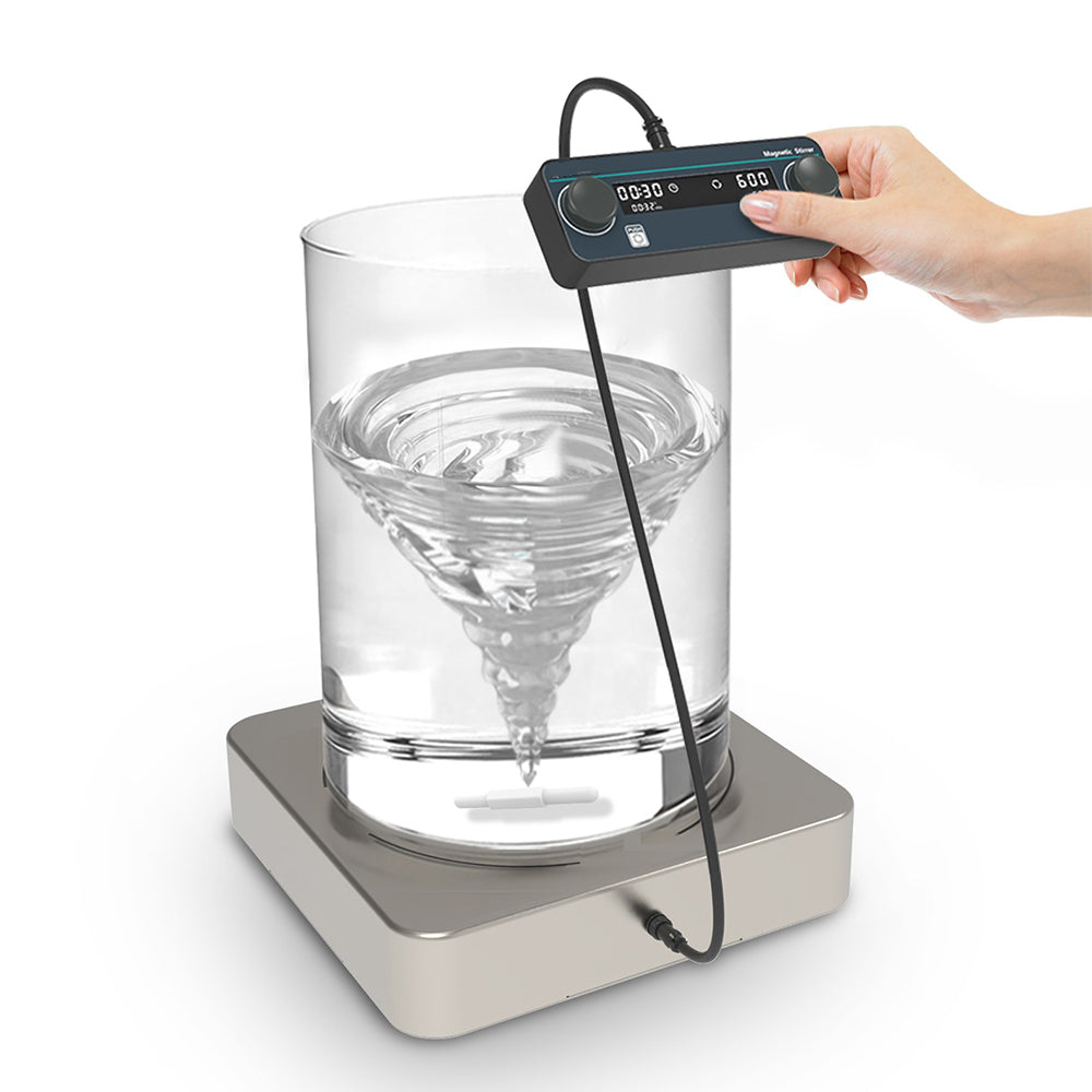 VTSYIQI 100L Magnetic Stirrer Large Volume Magnetic Stirrer with RPM Range 100-600rpm Speed Accuracy 10rpm Pan Size 400*400mm Control mode LCD+Knob Max Stirring Capacity 100L Brushless Motor