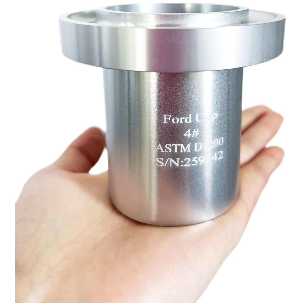VTSYIQI Ford Viscosity Cup NO.4 Ford Flow Cup with Hole Diameter 4.10 mm Measuring Range 70-370 CST Cup Volume 100±1ml High Quality Aluminum Cup for Measuring Thicker Fluids and Mixtures