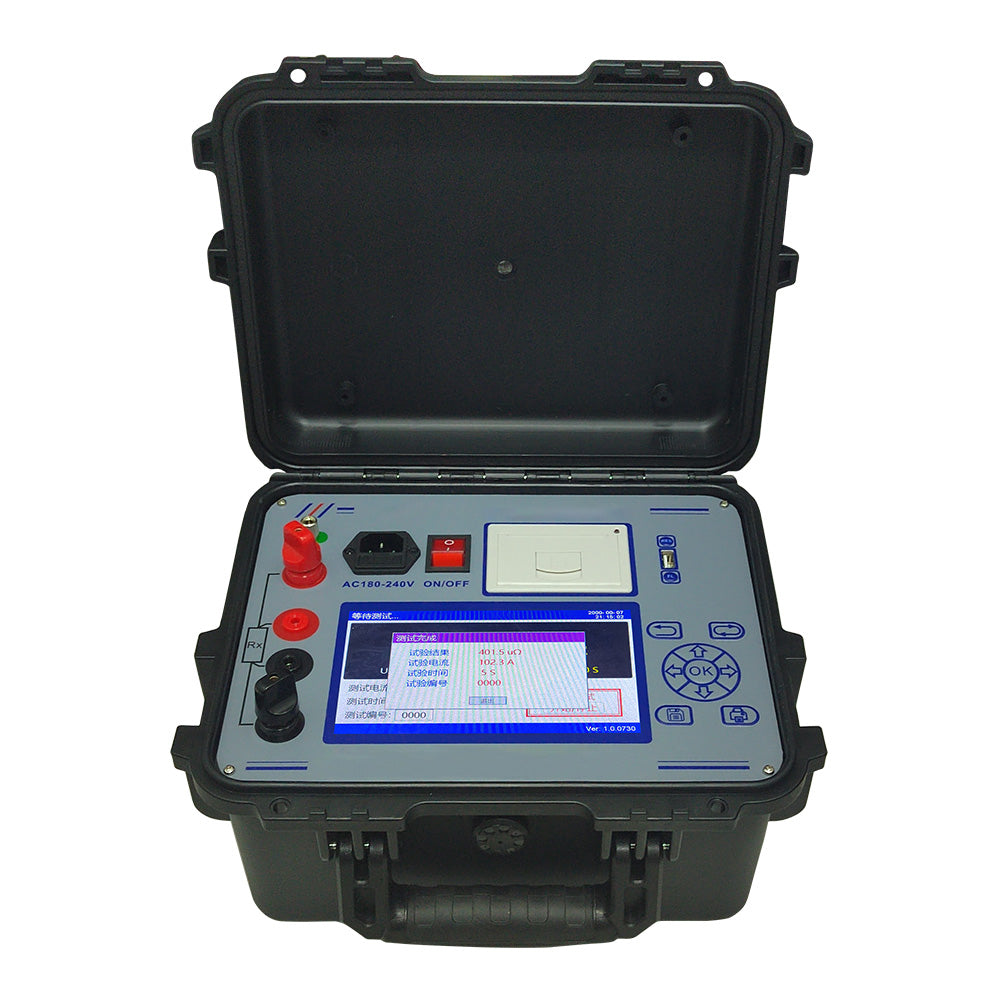 VTSYIQI Loop Contact Resistance Meter Tester Detector with Test Current DC 50/100A Test Current Accuracy ± 5% Measurement Range 0-50mΩ Resolution 0.001μΩ Output Printing Function 100 Sets of Measurement Data Storage