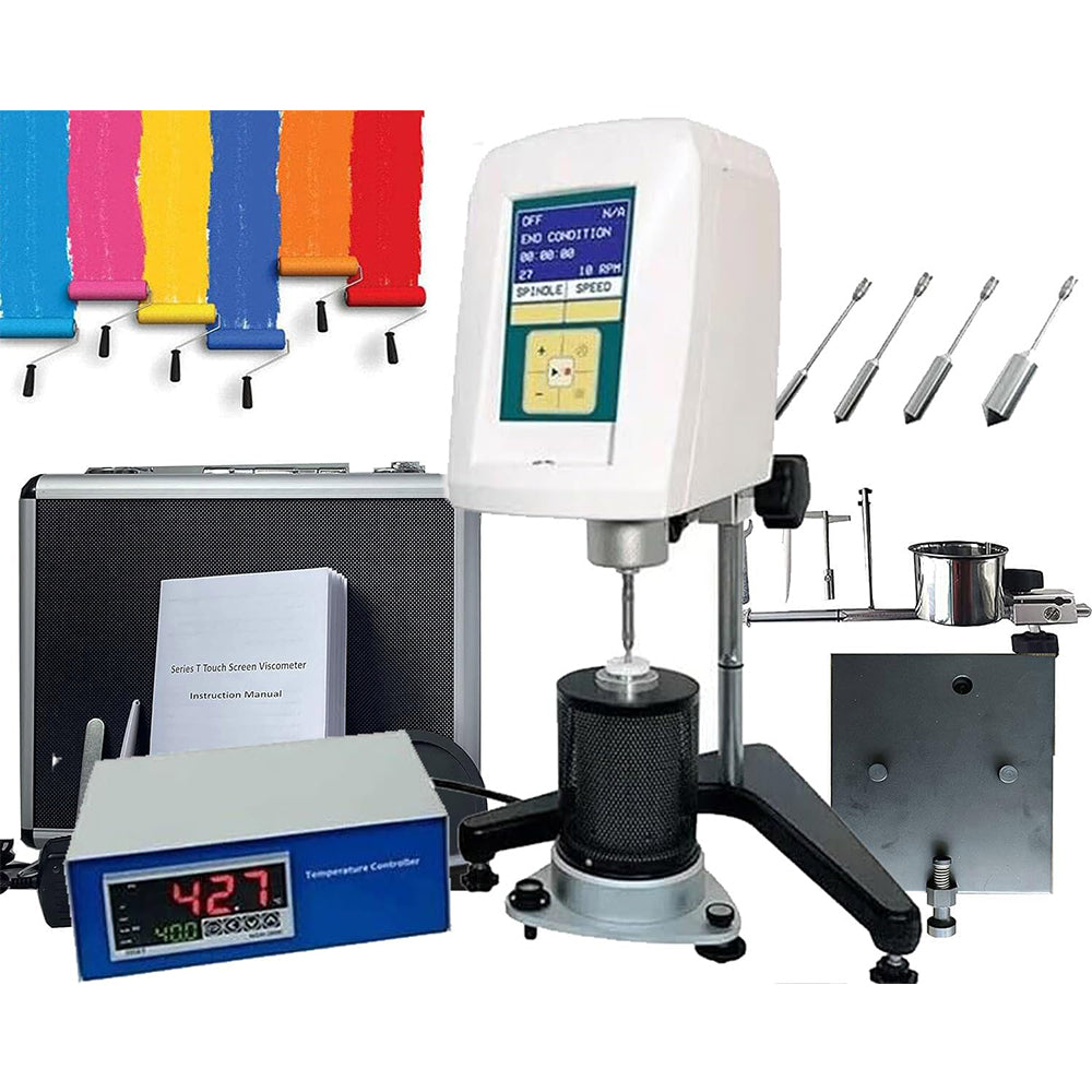 VTSYIQI High Temperature Viscometer Rotary Viscometer High Temperature Rotational Viscometer with Measuring Range 50–3,300,000cP Temperature Range Room Temperature Plus 15℃ to 250℃ for Hot Melt