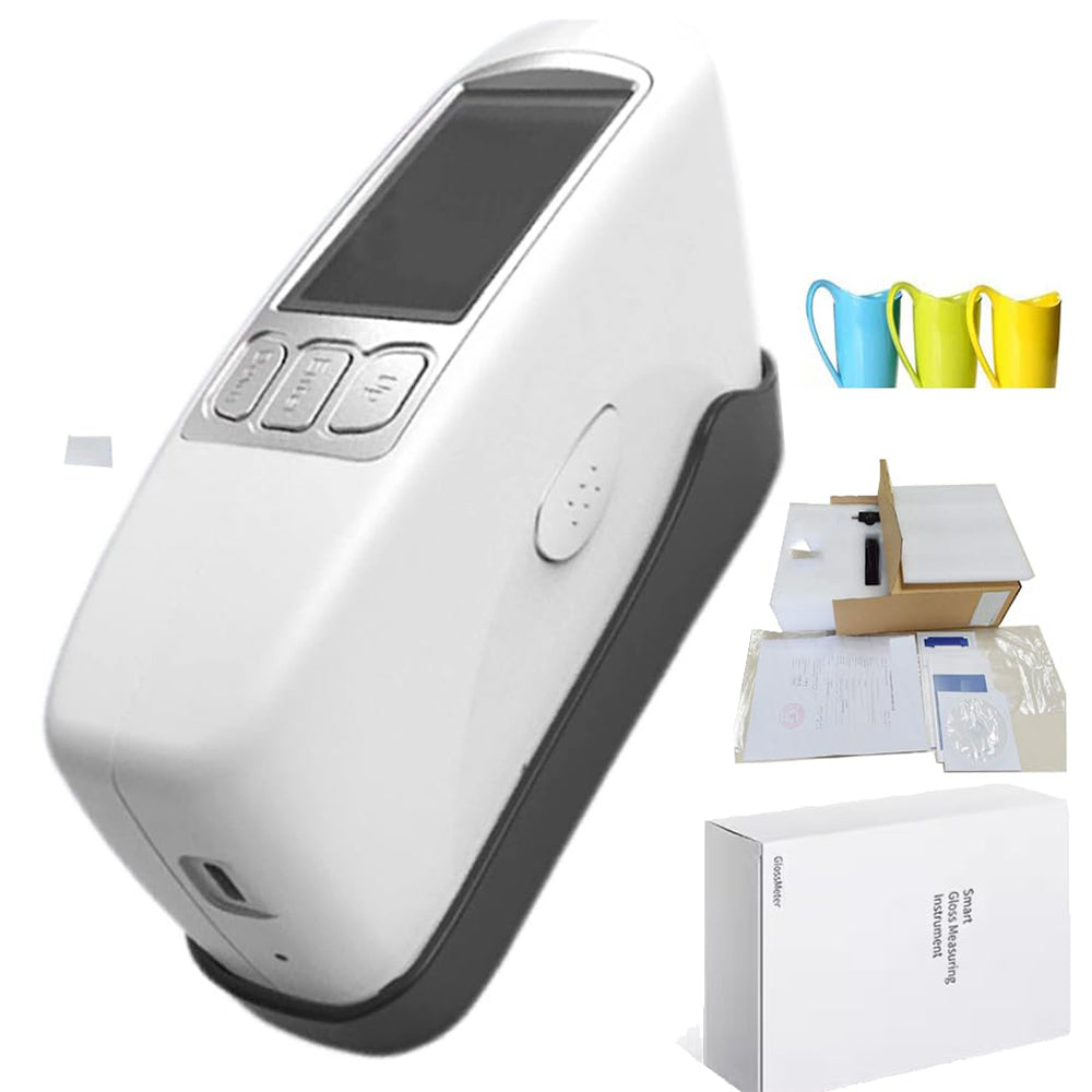 VTSYIQI Gloss Meter Gloss Measuring Instrument with Range 0-200GU Index Value 0.1GU JJG 696-2015 Standard 5000 Groups Data Storage Type-C Interface 2.4inch Full Color Display JJG 696-2015