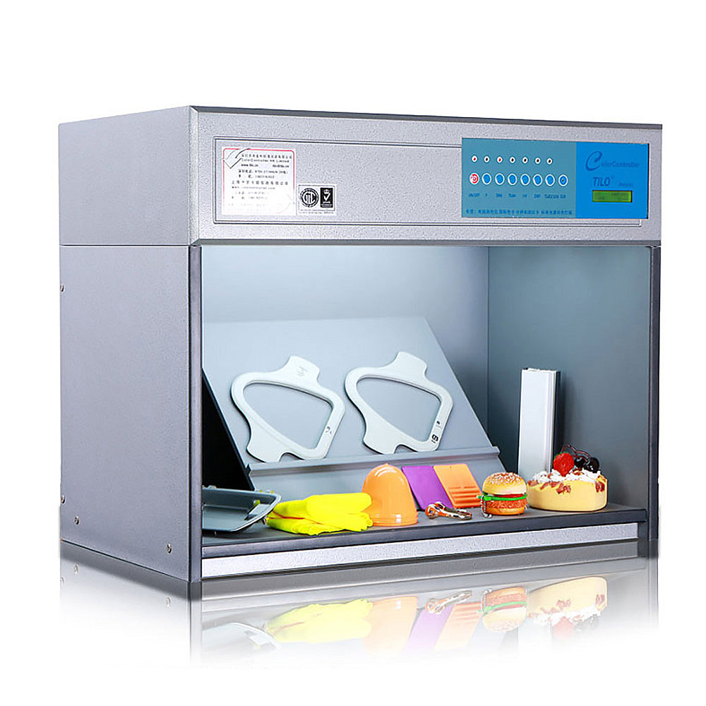 VTSYIQI Color Assessment Cabinet Light Box Lamp Cabinet Color Controller with 6 Light Sources D65 TL84 TL83 UV F CWF Voltage 110V or 220V