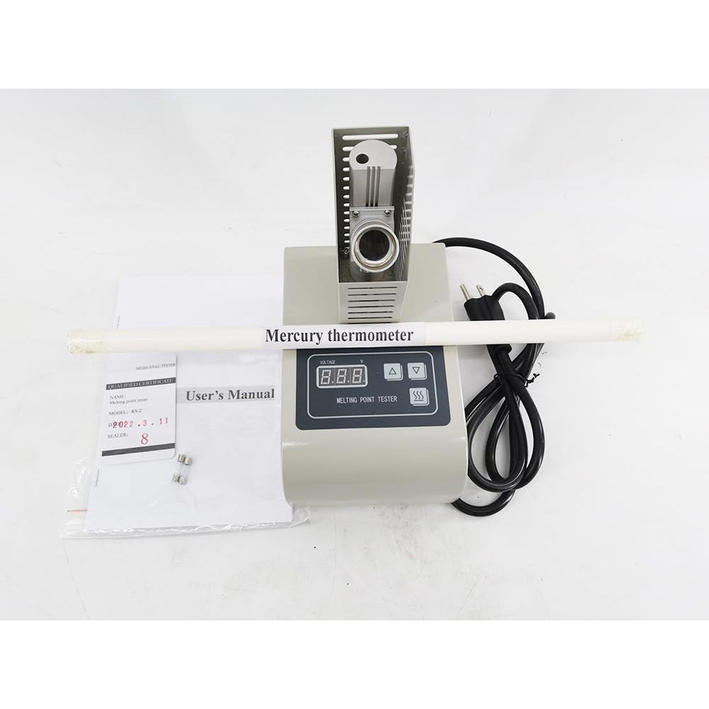 VTSYIQI Melting Point Apparatus Melting Point Tester Melting Point Instrument with Test Range 50-300°C Accuracy ±1.0℃ for Melting Point of Drugs Reagents Fragrances and Other Organic Crystalline Substances