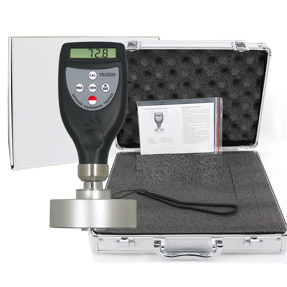 VTSYIQI Sponge Foam Hardness Tester Digital Shore F Hardness Tester Sponge Durometer with Range 0~100HF 0.1 Resolution for Sponge Soft Foam Pillow Polyurethane Test