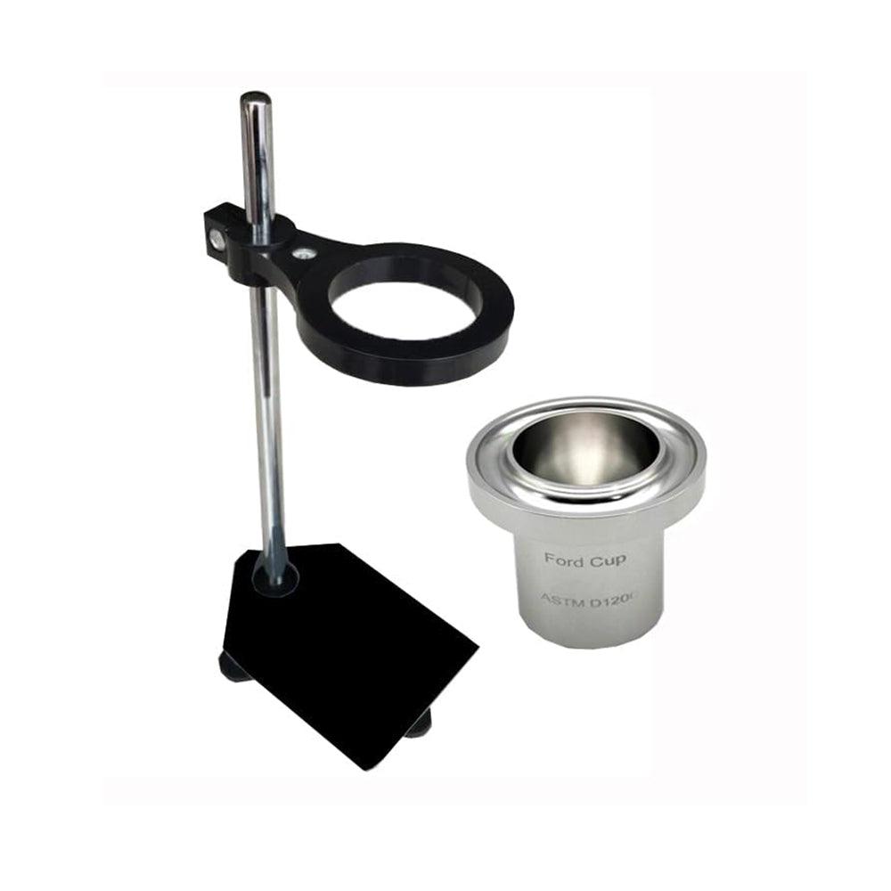 VTSYIQI #5 Ford Flow Cup with Stand Cup Volume 100±1ml Measuring Range 200-1200 CST ASTM D 1200 Standard Hole Diameter 5.20mm for Measuring Medium Viscosity Mixed Paints Varnishes