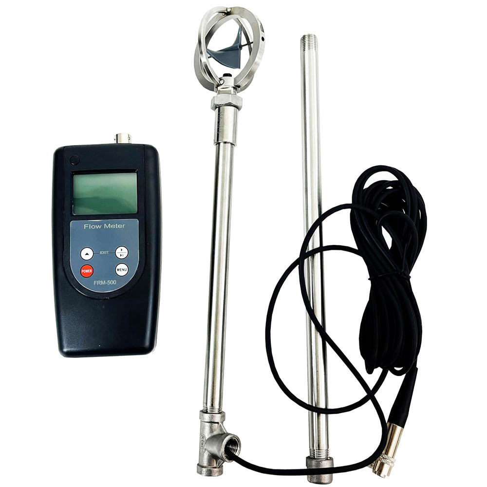 VTSYIQI Water Velocity Meter Flow Velocity Meter with LED Backlight Pole Positioning Measurement Speed Range 0.01-5.00 m/s Current Measurement Error ≤1.5% Temperature Range -10 ° C-50° C for Open Channel Flow