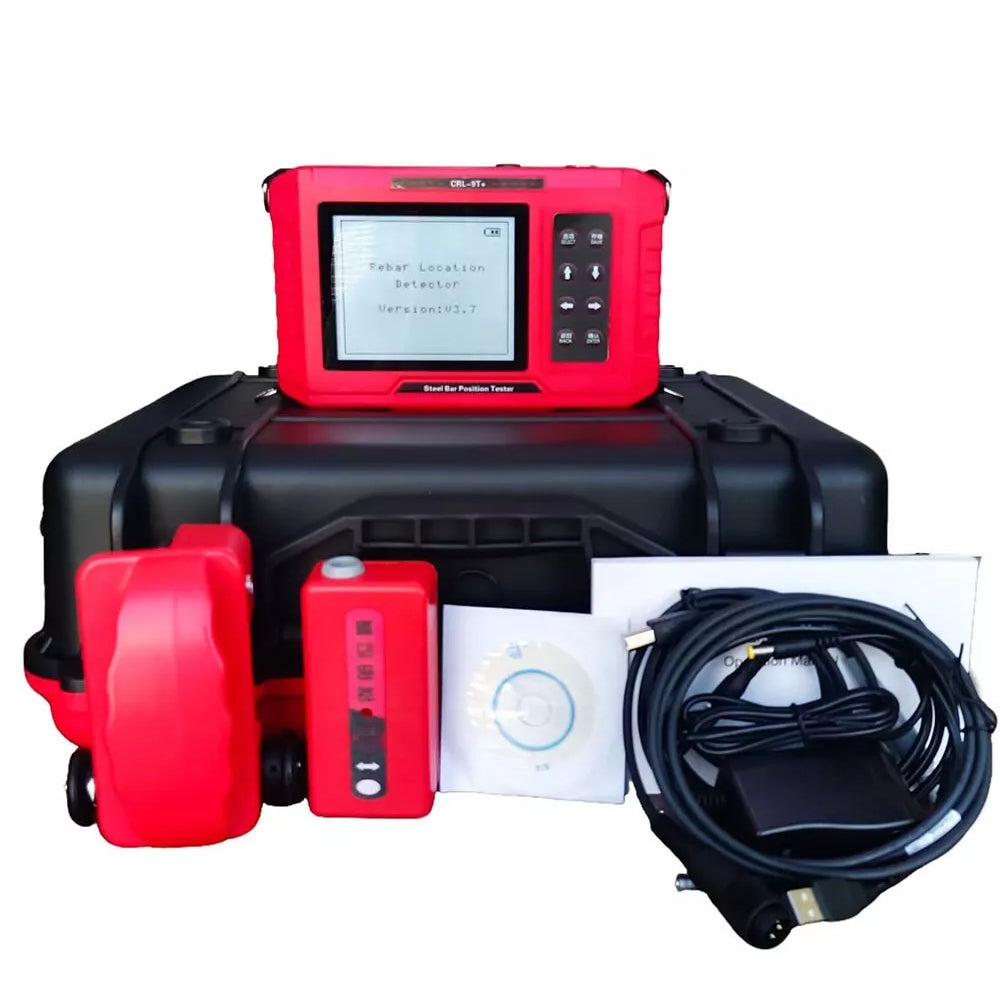 VTSYIQI Digital Concrete Rebar Locator Reinforcement Scanner Rebar Detection Equipment with Diameter Nominal Scale Range Ф6mm~Ф32mm Range of Protective Layer Thickness First Range 6mm-90 mm Second Range 7mm-200mm
