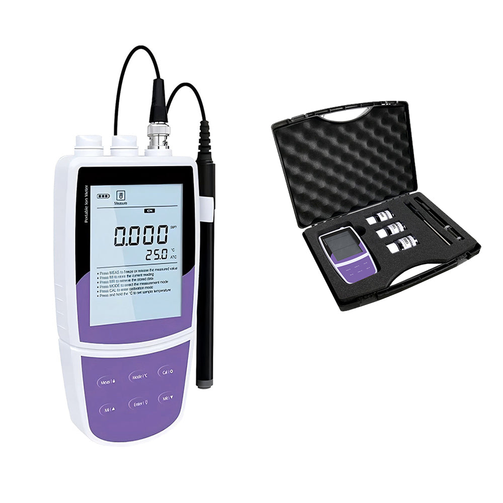 VTSYIQI Portable Sodium Ion Meters with Accuracy ±0.5% F.S. Calibration Fluid Range 0.002 to 69000 ppm and -1999.9 to 1999.9 mV 2 to 5 Points Calibration Automatic Electrode Diagnosis for Testing Na Ion