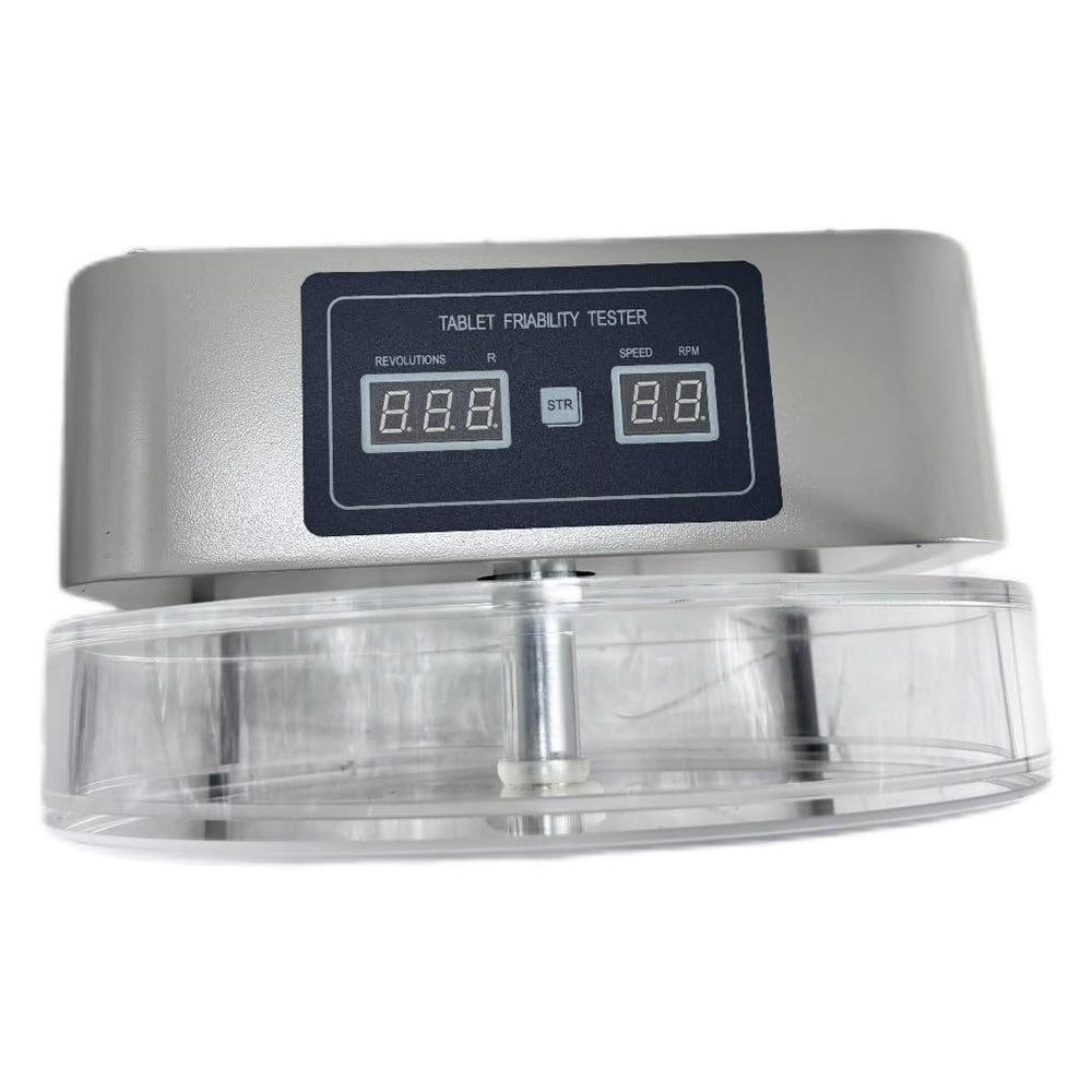 VTSYIQI Tablet Friability Apparatus Friability Test Equipment with Drug Drop Height 156MM Rotation Speed Range 25rpm Depth of Turntable Cylinder 39mm Inner Diameter of Turntable Cylinder Φ286mm Range of Turning Circles 100 Circles