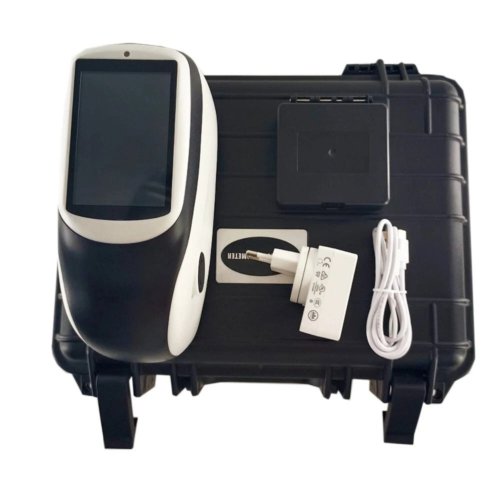VTSYIQI 15 45 110 Degrees Spectrophotometer 3 Angles Spectrophotometer with Spectrophotometric Mode Concave Grating Measurement Range 0~600% Measuring Angles 15° 45° 110° Touch Screen Observer Angle 2°/10° Repeatability 0.04