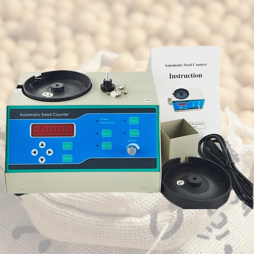 VTSYIQI Seed counting Machine Automatic Seed Counter for Large Medium Small Seeds with Counting Capacity Five 1~99999 2 Sample Plates Accuracy Medium and Large Particles 2/1000 Small Particles 4/1000