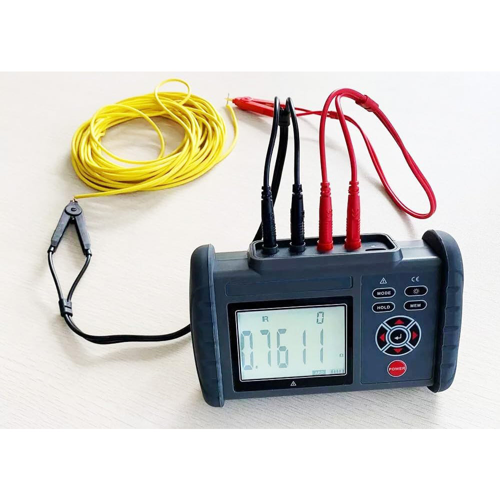 VTSYIQI Micro Ohmmeter Milli Ohmmeter 4 Wire Method DC Low Resistance Tester Micro Ohm Meter with Resistance Range 0.001mΩ to 300.0KΩ Resolution 1uΩ Accuracy ±0.1% USB Interface for Transformer Windings Measuring