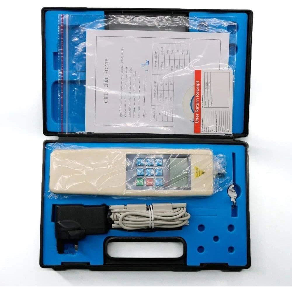 VTSYIQI Digital Push Pull Meter Push Pull Meter for Push-Pull Load Insertion Force Test Destructive Test with High Precision High Resolution Peak Load Value 5000N/500kg/1100Lb Load Division Value 1N/0.1kg/0.1Lb