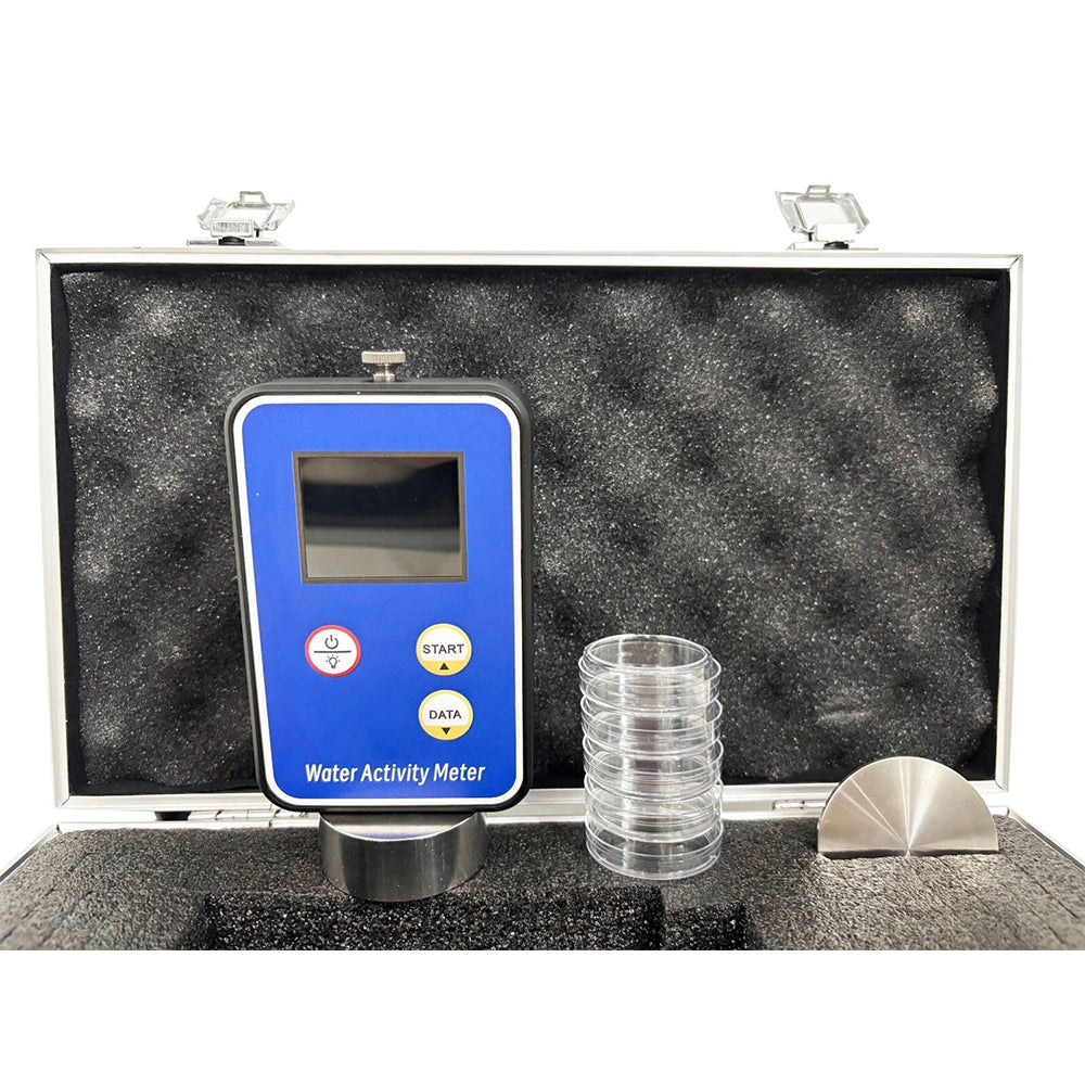 VTSYIQI AW Water Activity Meter Analyzer Monitor with Range 0.00-1.00aw Accuracy ±0.02aw Resolution 0.01 Data Memorized 99 Groups Large LCD Display Automatic Power Off Function
