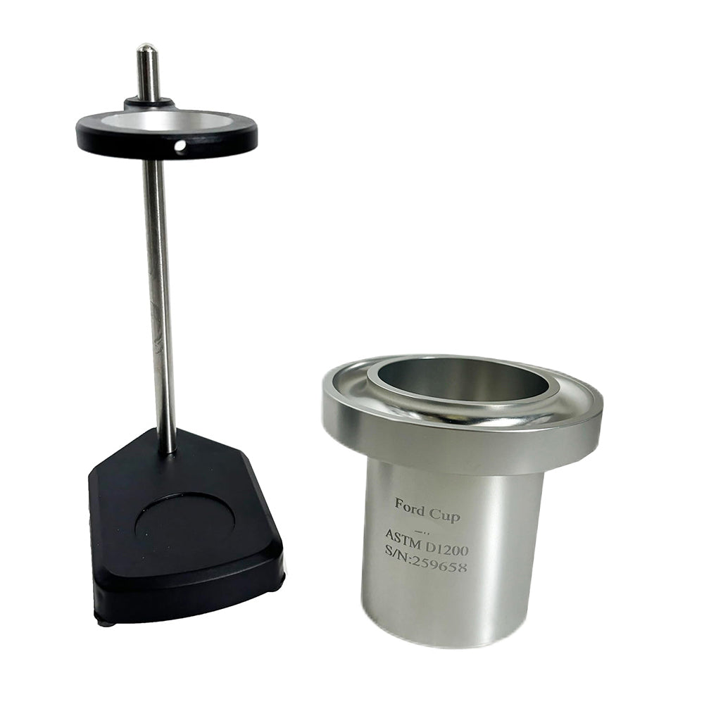 VTSYIQI NO.3 Ford Viscosity Cup Viscosity Flow Cup with Stand ASTM D 1200 Standard Hole Diameter 3.40mm Measurement Range 49-220 CST Cup Volume 100±1ml Outflow Time 25-105 sec High Quality Aluminum Cup