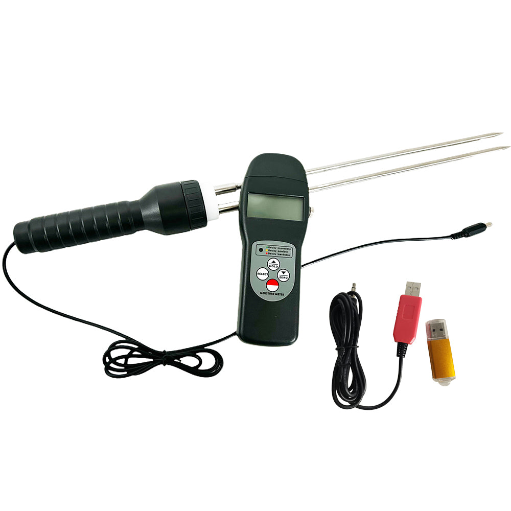 VTSYIQI Digital Cocoa Bean Moisture Meter Tester with USB Data Cable and Software Measuring Range 0~24% Resolution 0.1 Accuracy ±0.5% n Connect PC