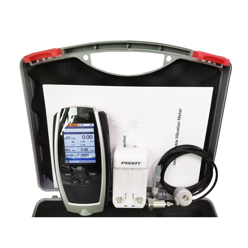 VTSYIQI Vibration Meter Analyzer Vibrometer with Measure Range Acceleration(0.1~392) m/s Velocity(0.01~80) cm/s Displacement(0.001~10) mm Data Interface Bluetooth 2.0 Wireless Communication 5 Level Low-Pass Elliptic Filter