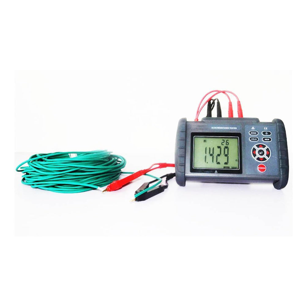 VTSYIQI Digital Micro Ohmmeter Micro Ohm Meter DC Low Resistance Tester with Resistance Range 0.001mΩ to 300.0KΩ Resolution 1uΩ for Measuring Transformer Windings The Wire Resistance of Cables Switches Contact Resistance Etc