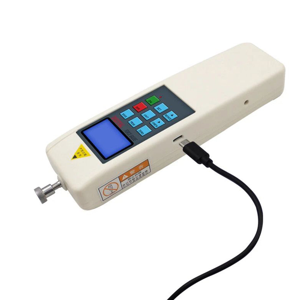 VTSYIQI Push Pull Gauge Digital Force Gauge Meter with Load Division Value 1N/ 0.1kg/ 0.1Lb Peak Load Value 2000N/ 200kg/ 450Lb Indication Error ±1% for Push-Pull Load Insertion Force Test Destructive Test