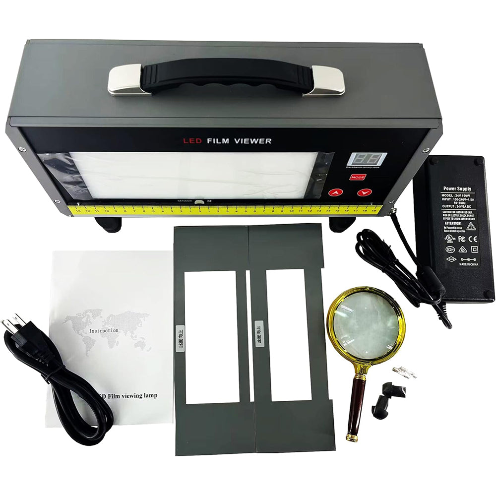 VTSYIQI LED Industrial X Ray Film Viewer X-Ray/Radiographic Film Viewer Ultra-High Intensity Radiography Film Viewer with Maximum Brightness 193000 Cd/M2 600000 Lux 220mm×80mm for Ndt Testing