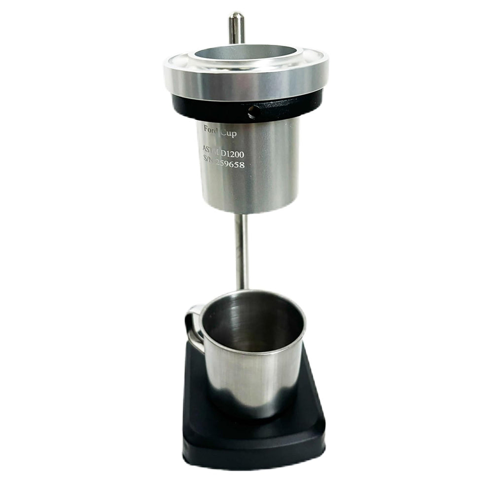 VTSYIQI Ford Viscosity Cup NO.5 Ford Cup with Stand Measuring Range 200-1200 CST Hole Diameter 5.20mm Outflow Time 25-105 sec ASTM D 1200, D333, D365 Standard for Determining The Viscosity of Inks Paints Etc