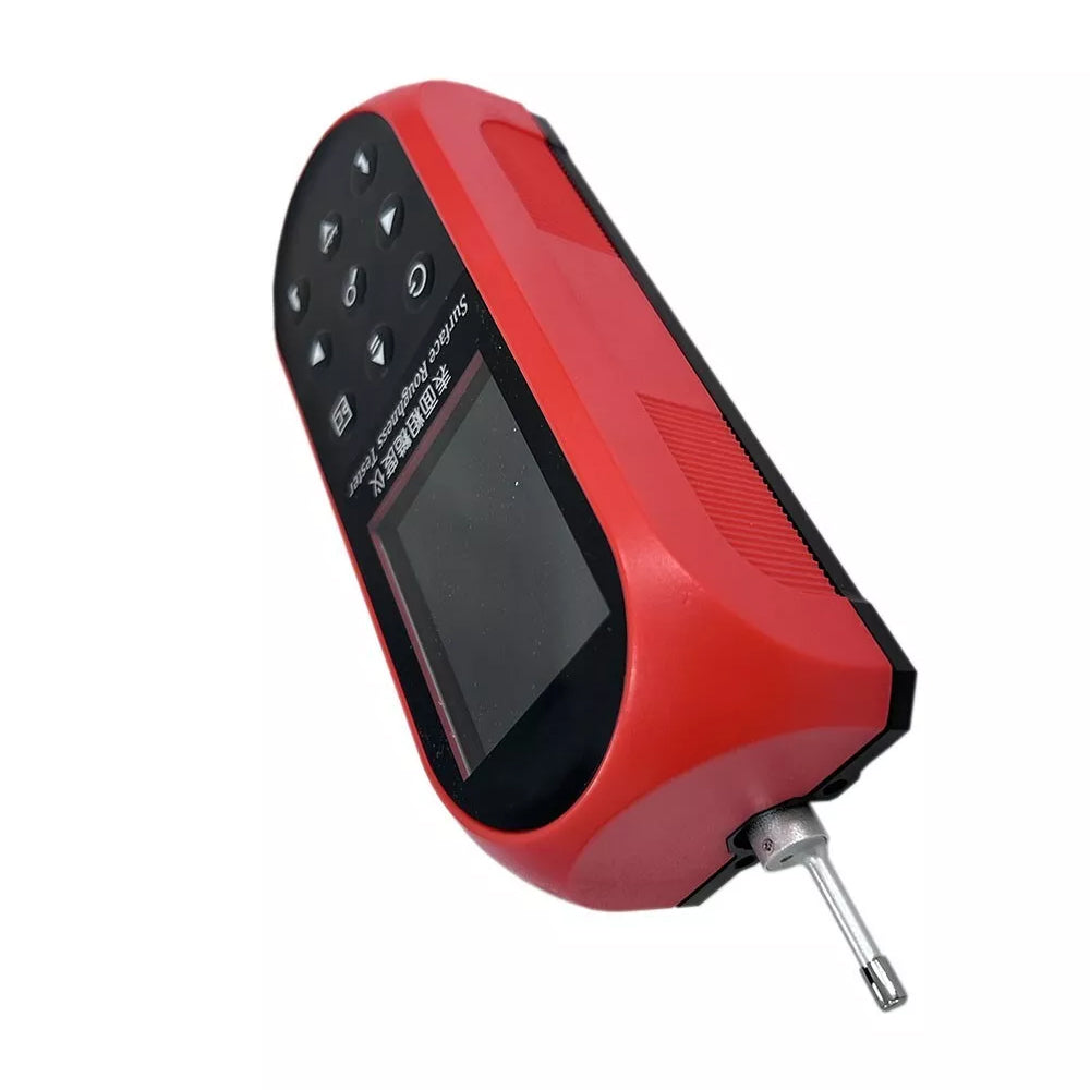 VTSYIQI Portable Surface Roughness Tester Surface Roughness Gauge with Red Shell 2,4inch IPS Display Parameter Measuring Range Ra, Rq 0.005μm~16μm Rz, R3z, Ry, Rt, Rp, Rv 0.02μm~160μm Rsk 0~100% Rs, Rsm 1mm Rmr(tp) 0~100%