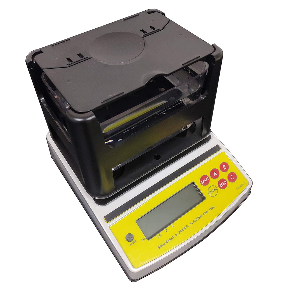 VTSYIQI Digital Electronic Precious Metal Gold Purity Analyser Gold Purity Tester Machine with Maximum Weight 900g Density Resolution 0.001g/cm3 Weighting Resolution 0.01g Minmum Measuring Sample Reference Weight 5g