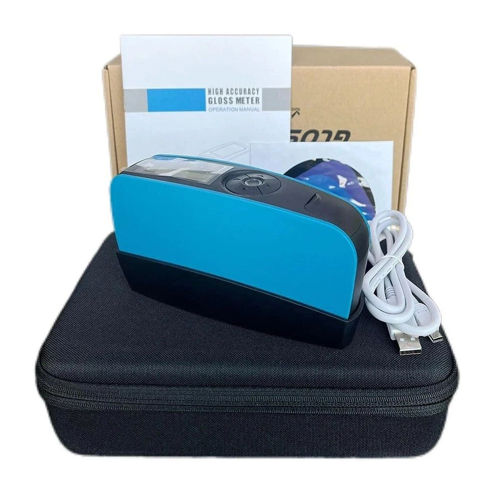 VTSYIQI 60 Degree Gloss Meter Handheld Gloss Meter with Measurement Range 0-1000GU Repeatability 0~100GU:±0.2GU;100~1000GU:±0.2%GU for Paints Coating Plastics Ink Rubber Printing Paper Glass Handware Ceramic Marble Etc