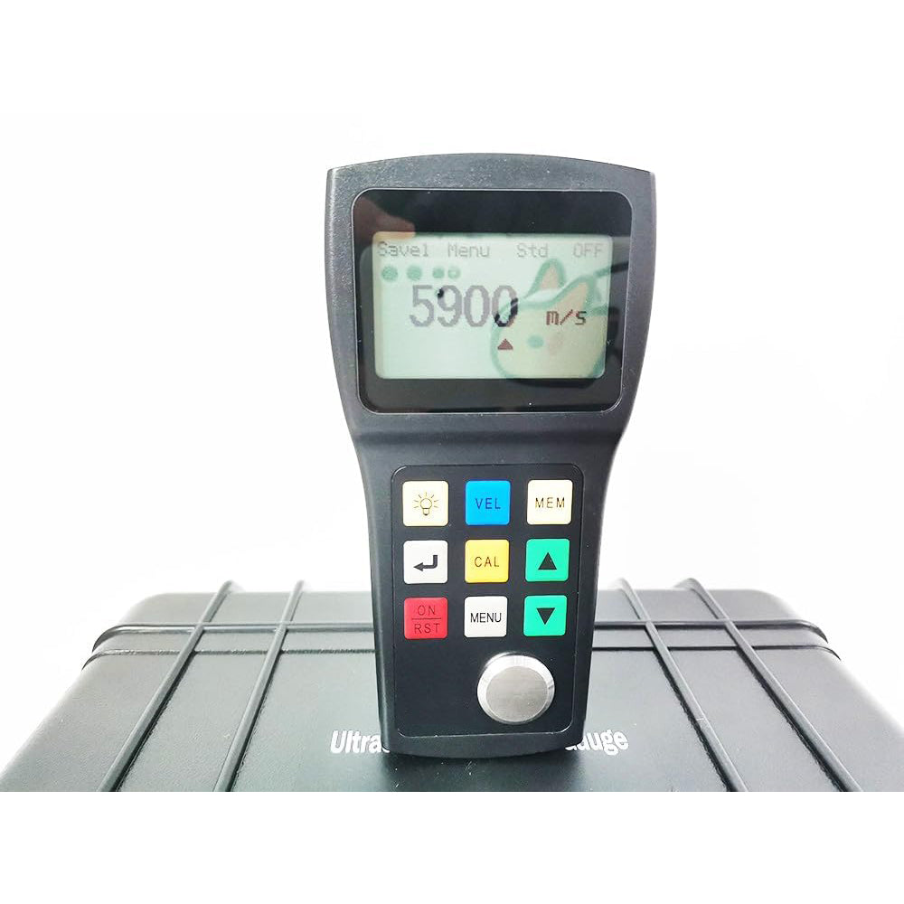 VTSYIQI Through Paint Ultrasonic Thickness Gauge Digital Under Coating Ultrasonic Thickness Gauge with USB Interface 0.03'' to 12'' /0.8mm to 300mm P-E & E-E Echo-Echo 500 Groups Data Storage
