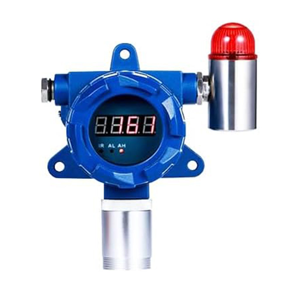 VTSYIQI Ozone Gas Leak Detector Fixed O3 Gas Detector with Measuring Range 0-100ppm Resolution 0.1ppm 4-20mA and RS485 Output Die-cast Aluminium Shell Sound & Light Alarm High Brightness Digital Tube Display Protection Class IP65