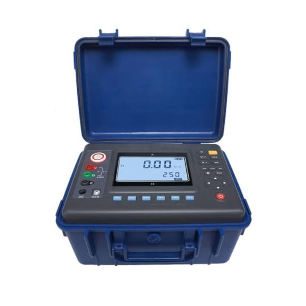 VTSYIQI High Voltage Insulation Tester 10Kv Insulation Resistance Tester Instrument with Rated Voltage 250V 500V 1000V 2500V 5000V 10KV Resolution 0.01MΩ for Measuring Motor and Cable of Measurement