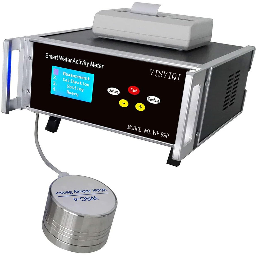 VTSYIQI Benchtop Water Activity Meter Tester Smart Water Activity Meter with 1 High Precision Sensor And Printer Measuring Range Temperature -10℃~50℃ Water Activity 0~1.000aw Measurement Time 5~40min Automatic Measurement