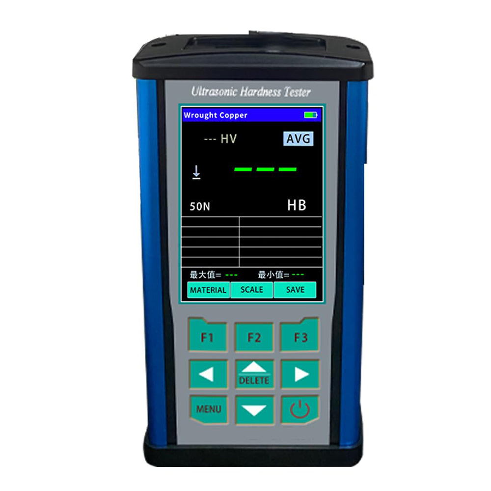 VTSYIQI Digital Ultrasonic Hardness Tester Ultrasonic Durometer with 10kgf Probe Maximum Roughness Test Surface Ra<15um Accuracy ±2 USB Interface ASTM-A1038 Standard