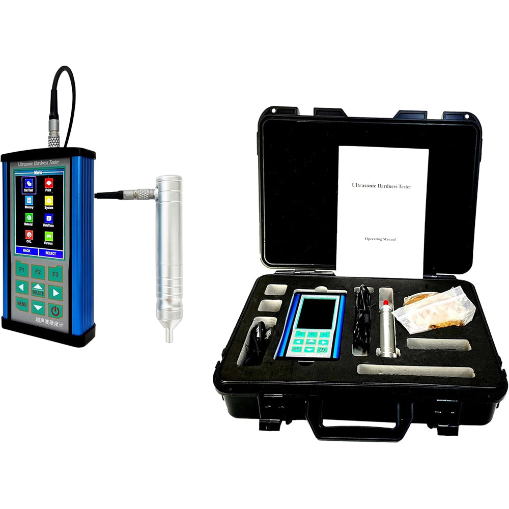 VTSYIQI Digital Ultrasonic Hardness Tester Meter Instrument with Force 50N 5kgf Probe Maximum Roughness Test Surface Ra<10um USB Interface ASTM-A1038 Standard