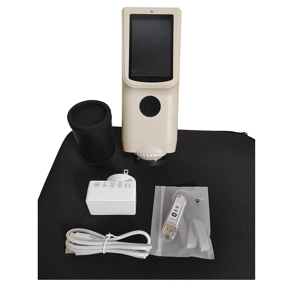 VTSYIQI Handheld Spectrophotometer Spectral Colorimeter with Measurement Calibre Ø8mm Touch Screen Reflectivity 0-200% ASTM ISO Standard D/8 SCI Repeatability 0.04 Camera Locating Met