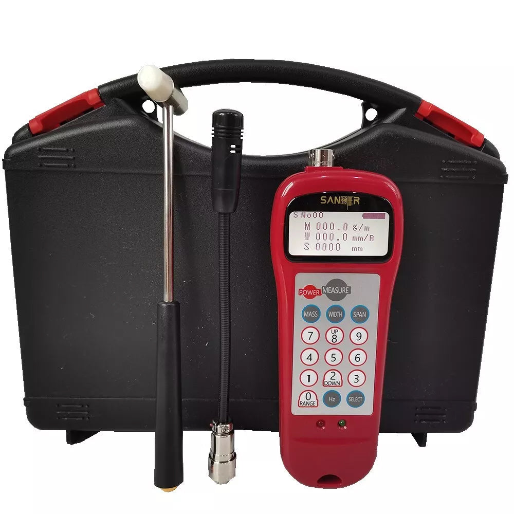 VTSYIQI Digital Sonic Tension Meter Belt Tension Meter Belt Tensioning Device with Frequency Range 10Hz to 5000Hz 500 Groups Storage Data Tension Range 0.01 to 99900N Automatic Sensitivity Calibration Adjustable Probe