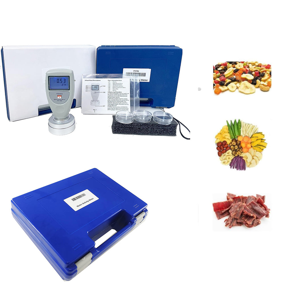 VTSYIQI Handheld Water Activity Meter Tester Water Activity Monitor AW Monitor with Resolution ±0.01AW Range 0 to 1.0AW LCD Digital Display Accuracy 0.02AW for Food Jerky Dried Fruit Vegetable