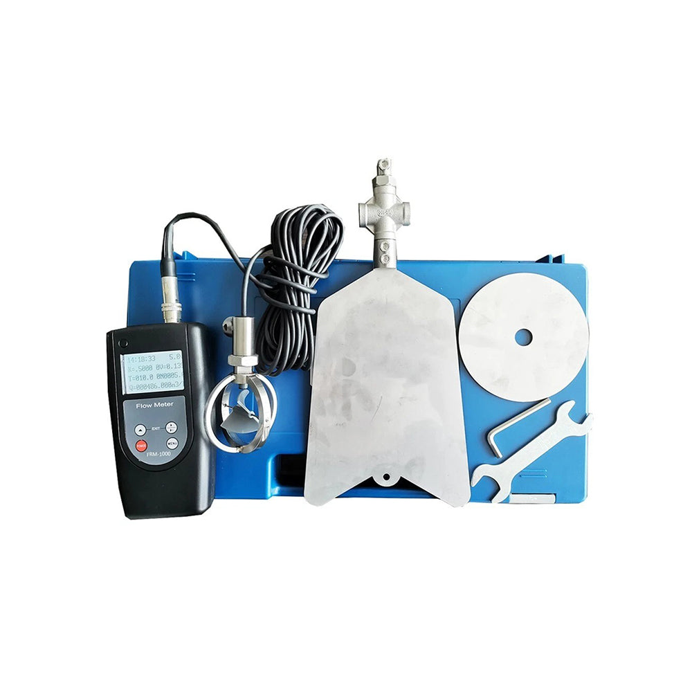 VTSYIQI Portable Flow Rate Meter Water Velocity Meter Tester with Pole Positioning Measurement Speed Range 0.01-10.00 m/s Measurement Error ≤1. 5% for Open Channel Flow Rate and Flow Measurement in The Field