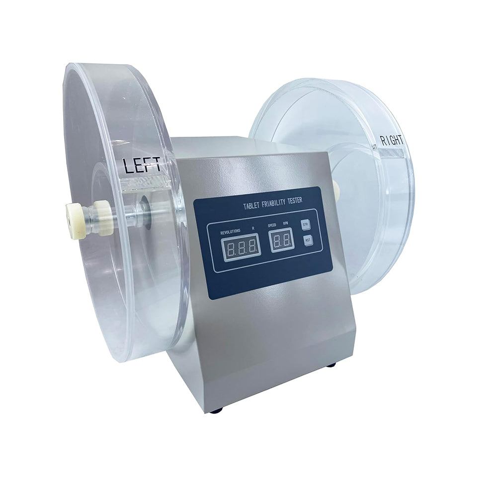 VTSYIQI Tablet Friability Tester Friability Test Equipment with 2 Turntable Cylinders Depth of Turntable Cylinder 39mm Inner Diameter of Turntable Cylinder Φ286mm for Checking The Friability Strengths of Uncoated Tablets