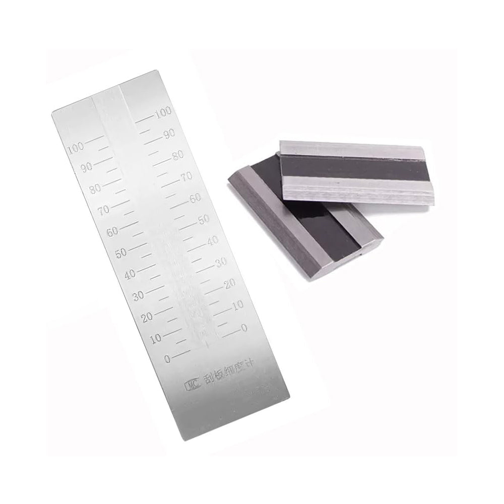 VTSYIQI Fineness Meter Single Groove Grindometer with 2 Scrapers Stainless Steel Scale Range 0-100μm Indexing Value 5μm for Determine The Fineness of Lacquers Inks and Other Liquids and Pastes