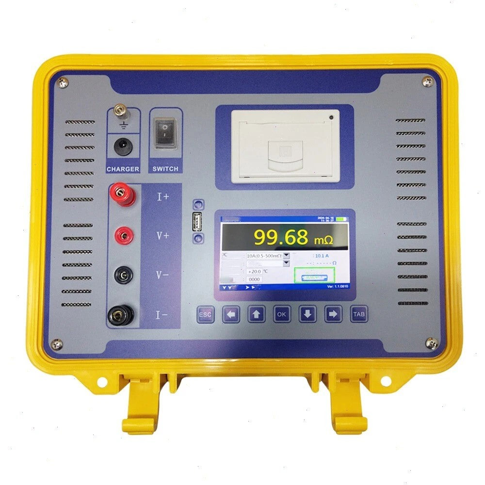 VTSYIQI 10A Transformer DC Resistance Tester Transformer DC Resistance Meter with Resolution 1μΩ Output Current Automatic, 10A, 5A, 1A, 300mA, 100mA,<5mA Accuracy 0.2% Automatic Data Refresh